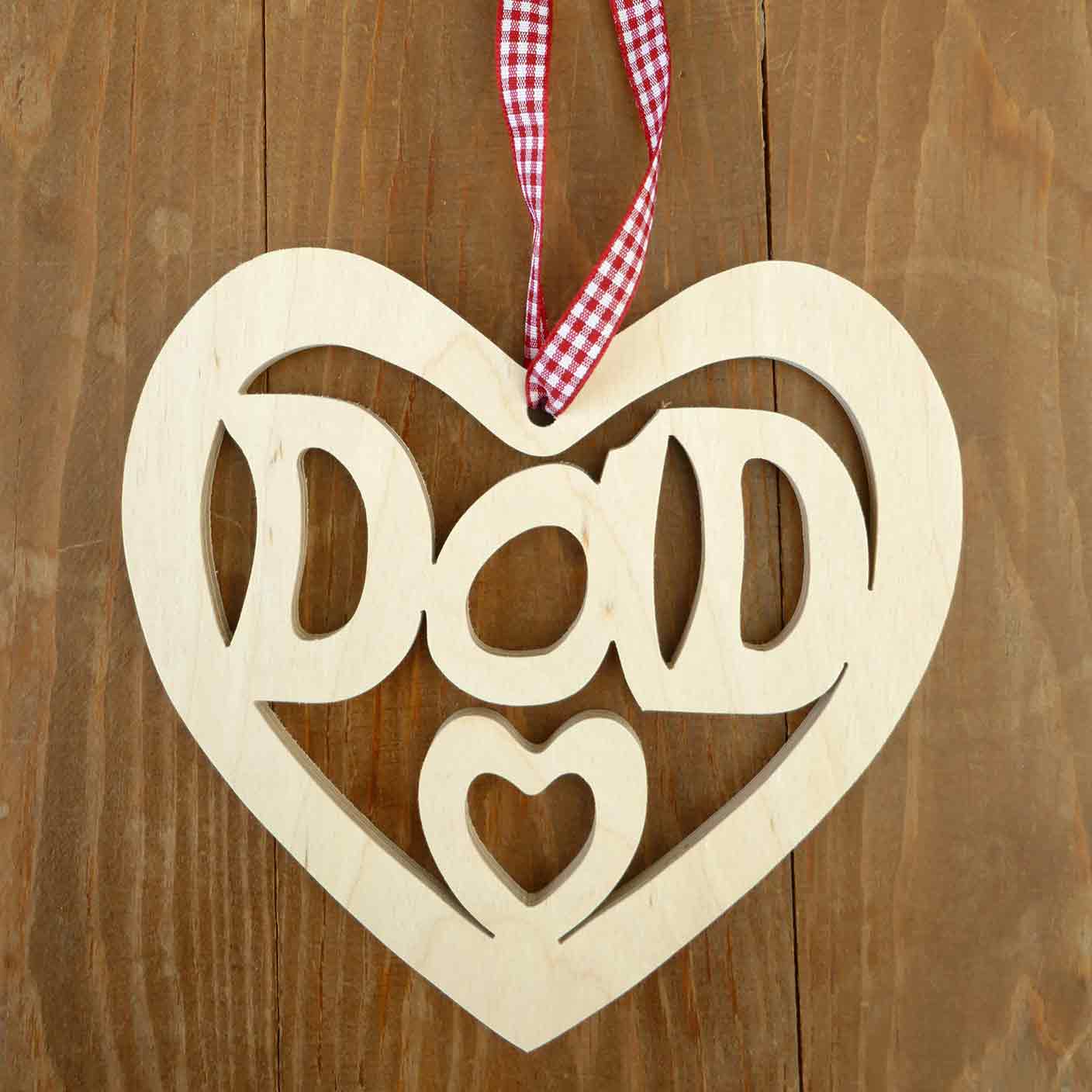 Decoration / Plaque - Dad - Wooden