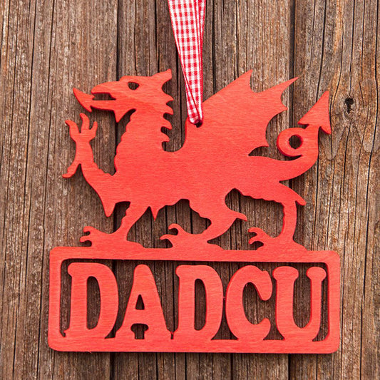 Decoration / Plaque - Dragon - Dadcu / Tadcu - Grandad