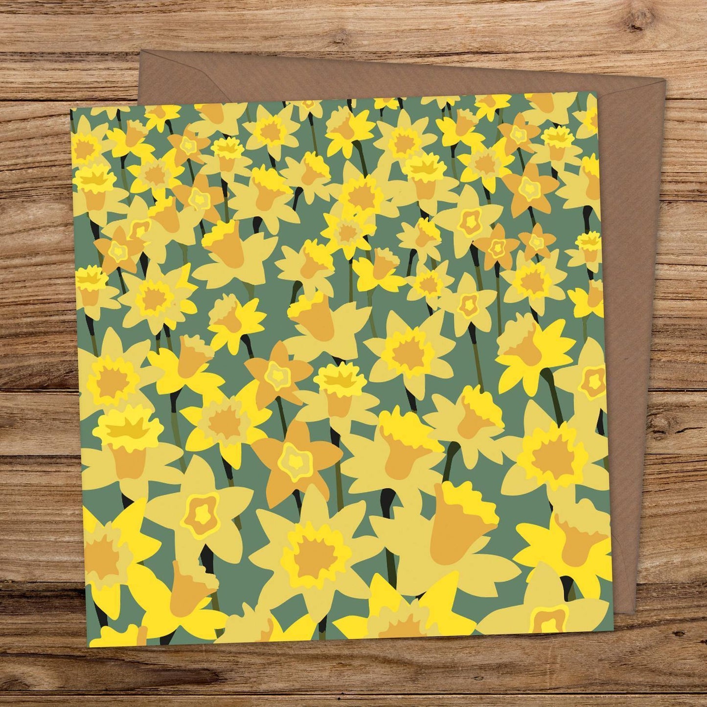 Card - Welsh - Daffodil Field