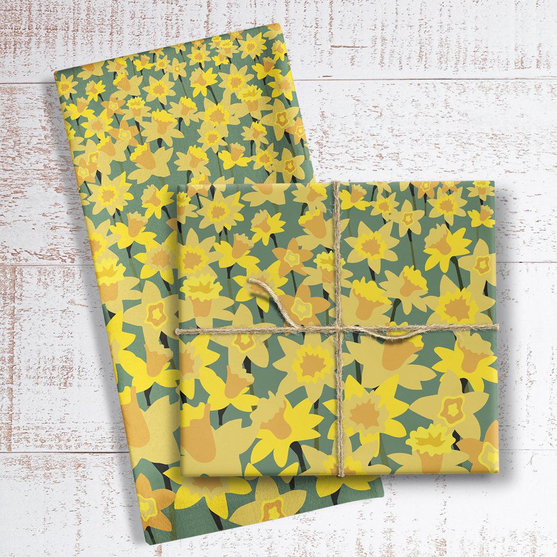 Tea Towel - Welsh - Daffodil Field