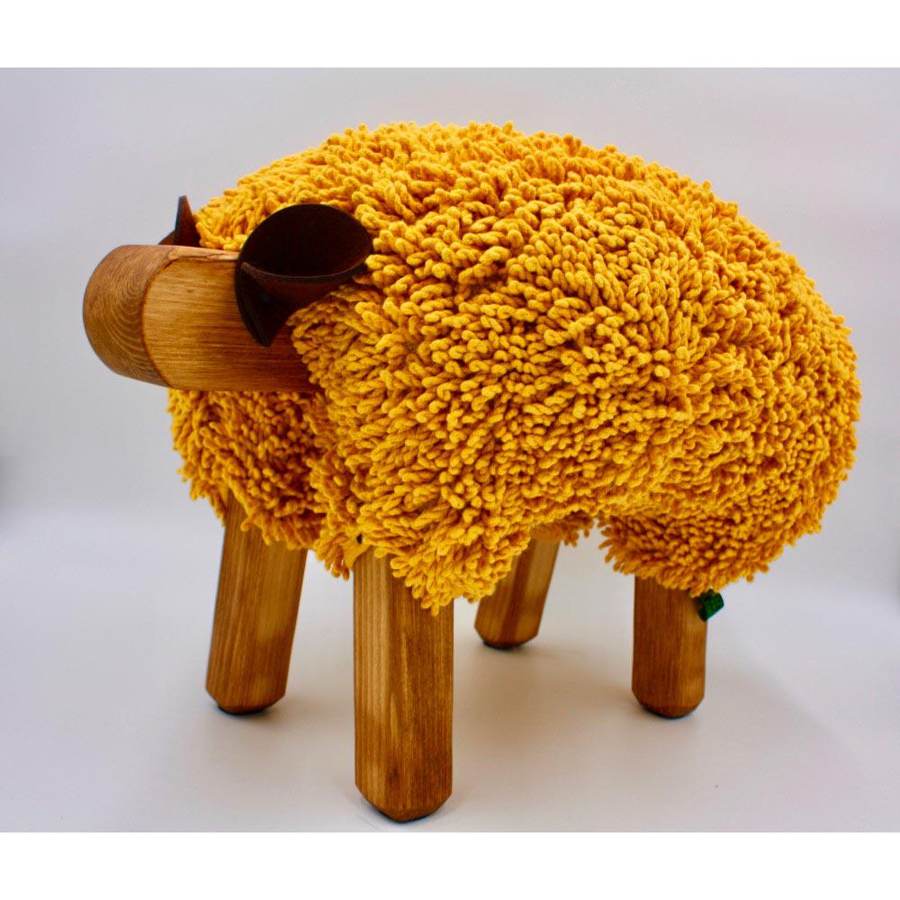 Foot Rest - Welsh Sheep - Original Ewemoo - Mustard