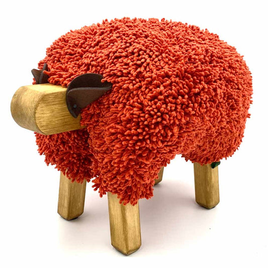 Foot Rest - Welsh Sheep - Original Ewemoo - Tomato Red