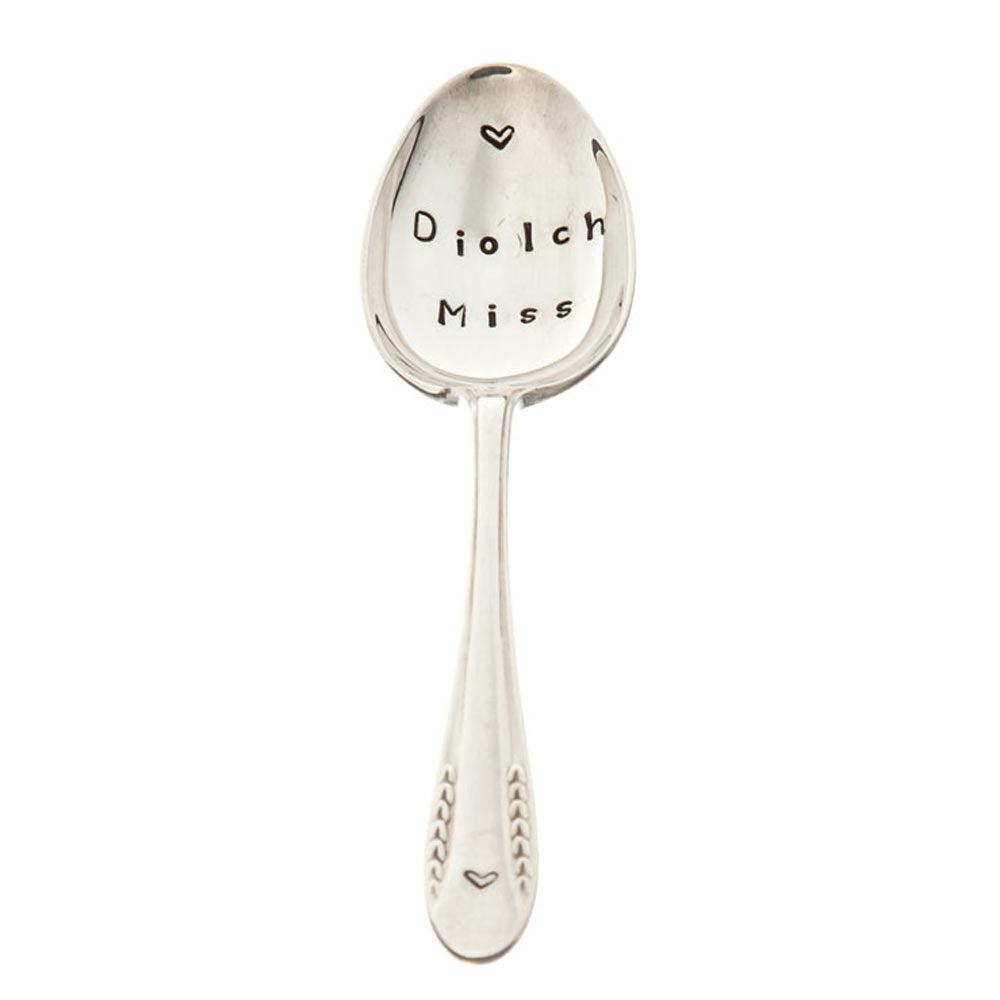 Spoon - Hand-stamped - Diolch / Diolch Miss - Thank you Miss
