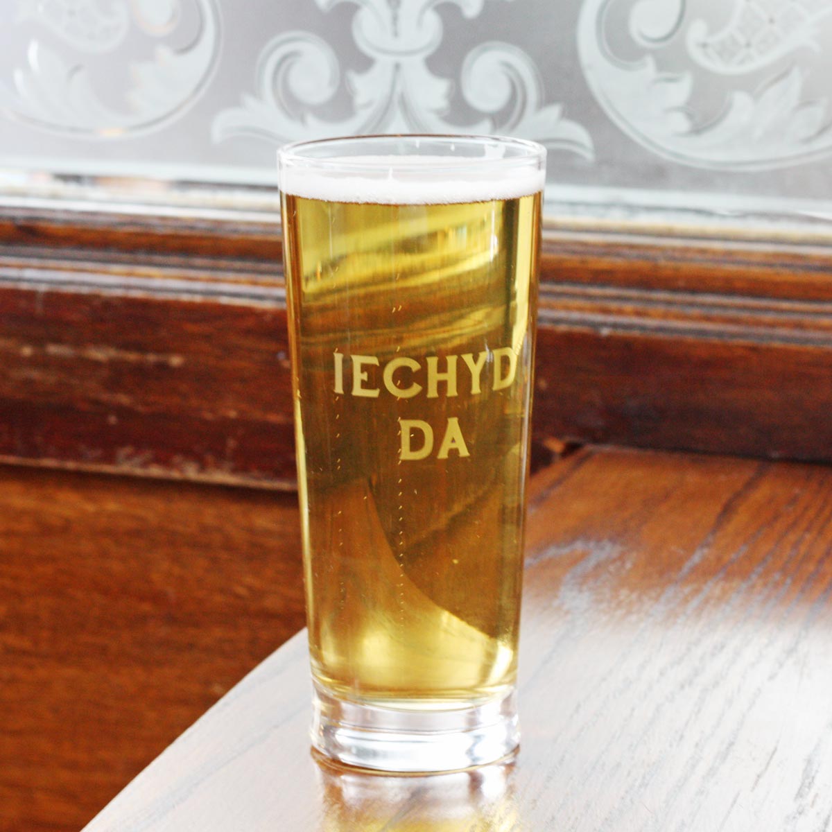 Pint / Beer Glass - Iechyd Da - Good Health - NEW