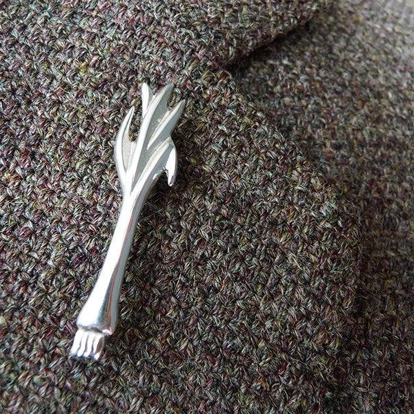 Pin / Brooch - Welsh Leek - Sterling Silver or Gold Plated
