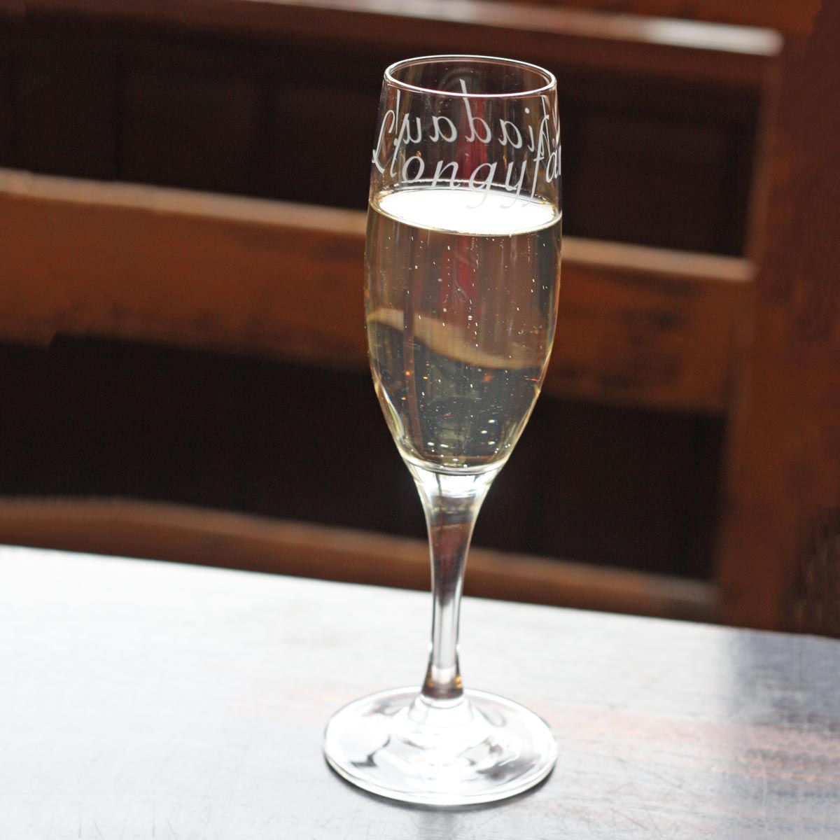 Champagne Flute / Glass - Llongyfarchiadau - Congratulations - NEW