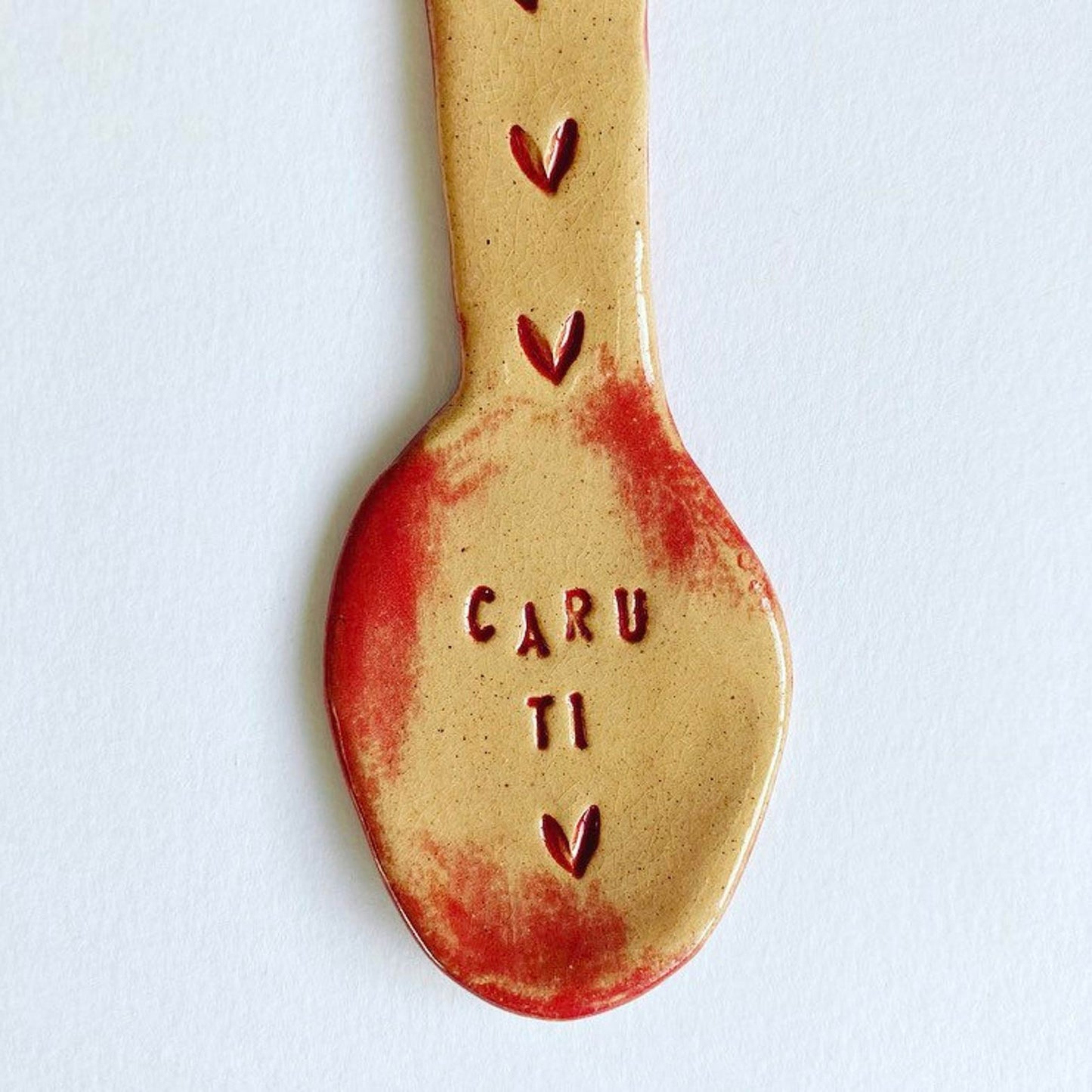Love Spoon - Decoration - Ceramic - Caru Ti / Love You