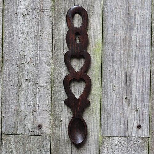 TRADE Love Spoon - Handmade - Welsh - Large - Dark