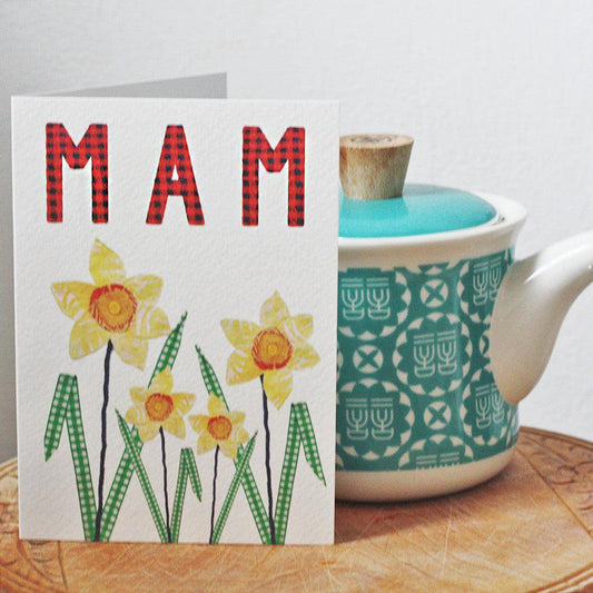 Card - Homemade Daffodils - Mam