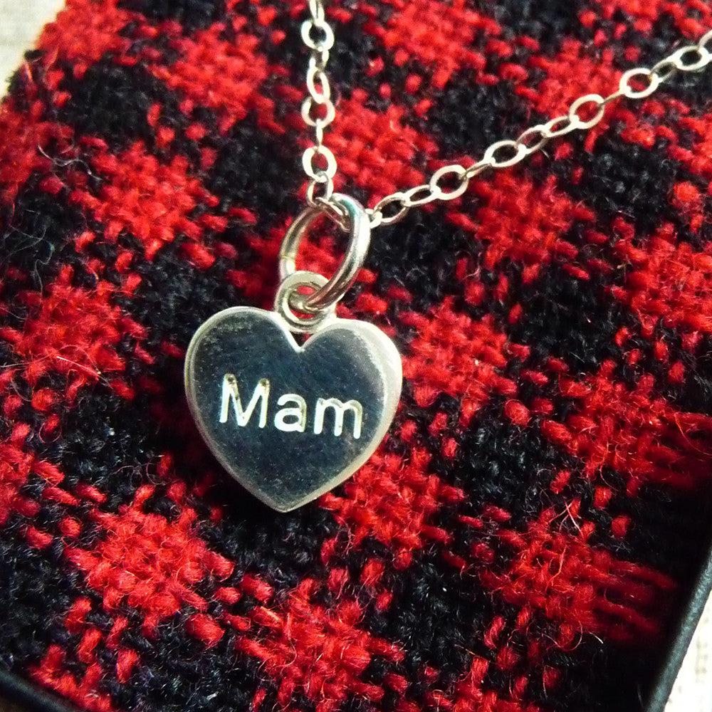Pendant / Charm - Mother - Mam - Sterling Silver or Gold Plated