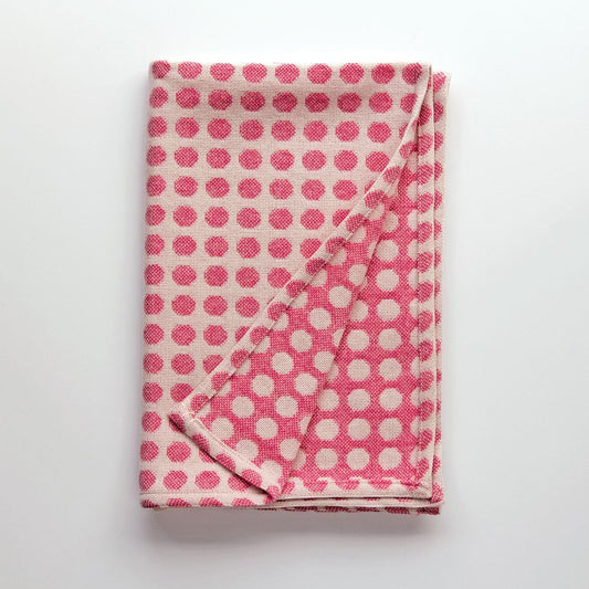 Pram Blanket - Melin Tregwynt - Mondo Spotty - Baby Pink - Blossom