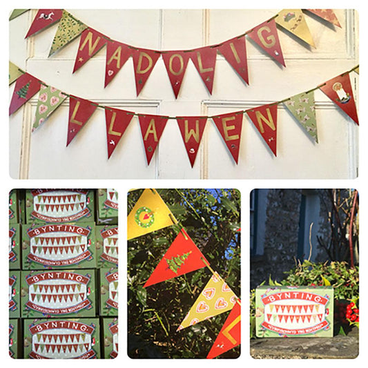 Bunting - Merry Christmas - Nadolig Llawen