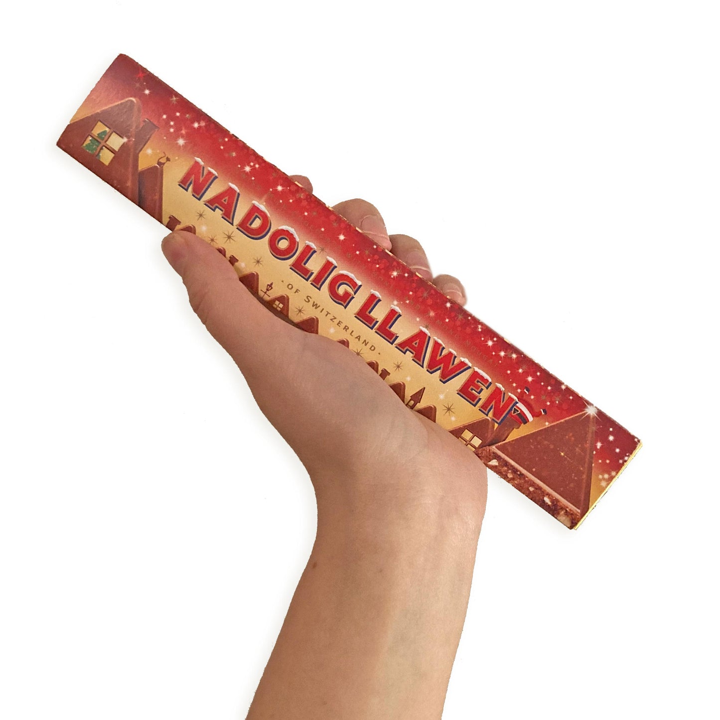Toblerone Chocolate Bar - Welsh - Nadolig Llawen / Merry Christmas 100g