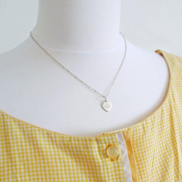 Mini Charm / Pendant - Yn Fy Nghalon Am Byth - Sterling Silver or Gold Plated