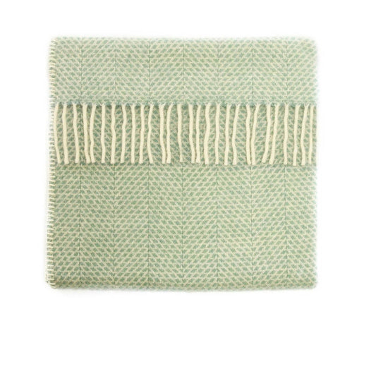 Baby Pram Blanket - New Wool - Beehive Green
