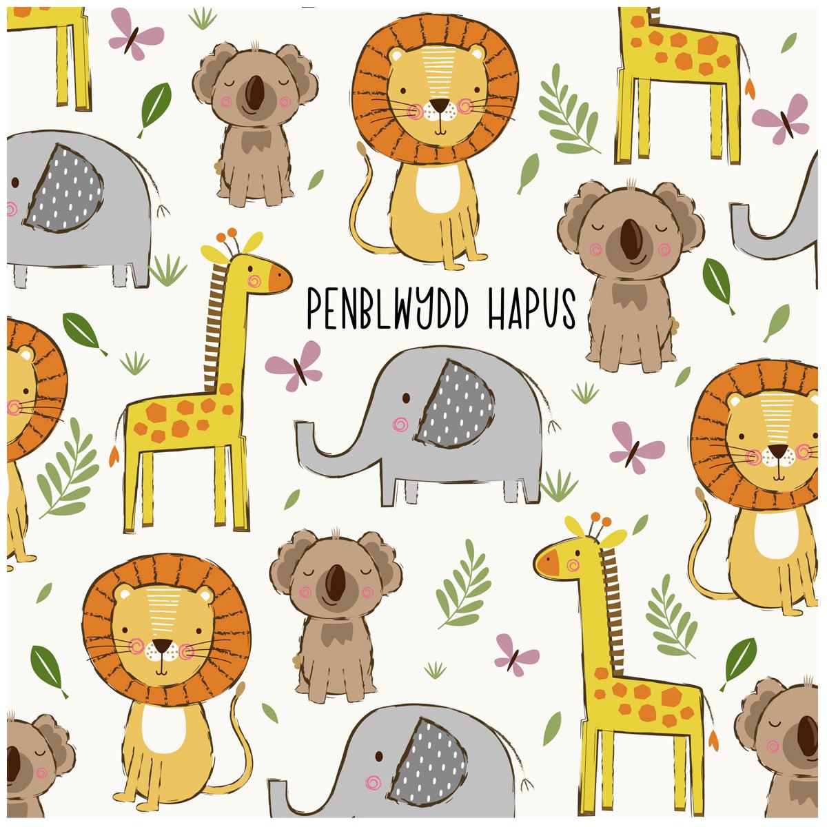 Card - Happy Birthday / Penblwydd Hapus - Safari