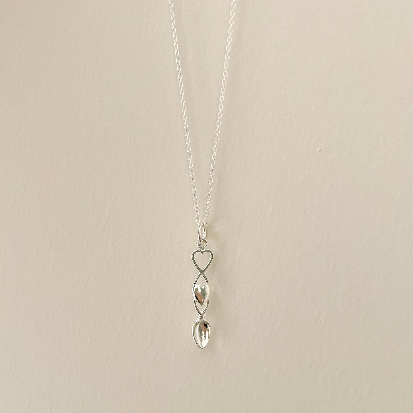 Necklace - Sterling Silver - Welsh Lovespoon - 16" Chain
