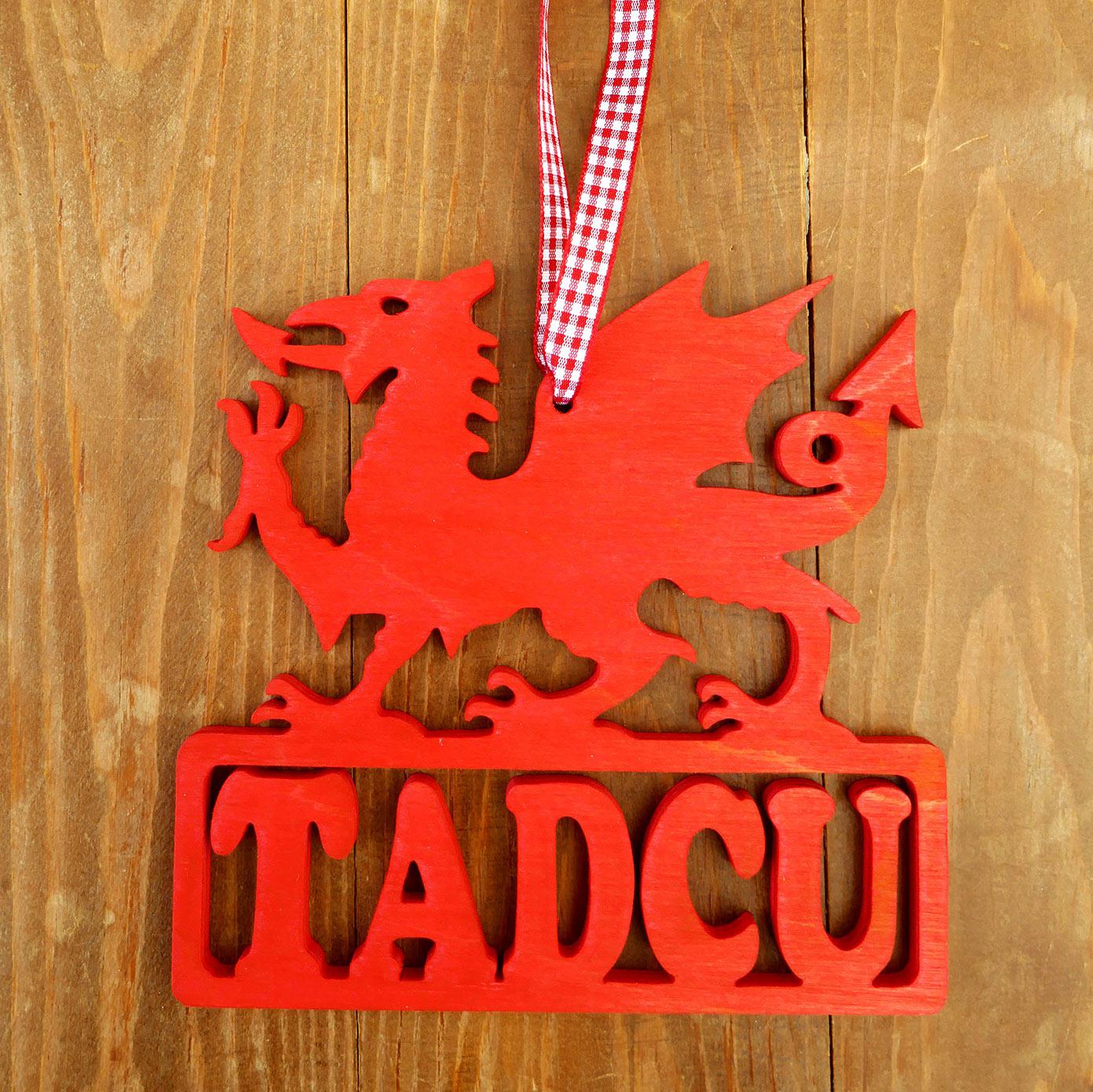 Decoration / Plaque - Dragon - Dadcu / Tadcu - Grandad