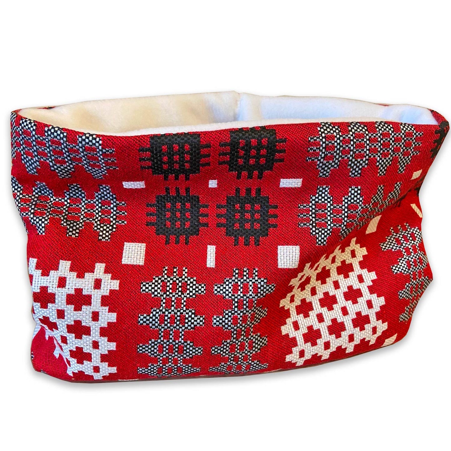Snood / Scarf - Welsh Tapestry Print - Red