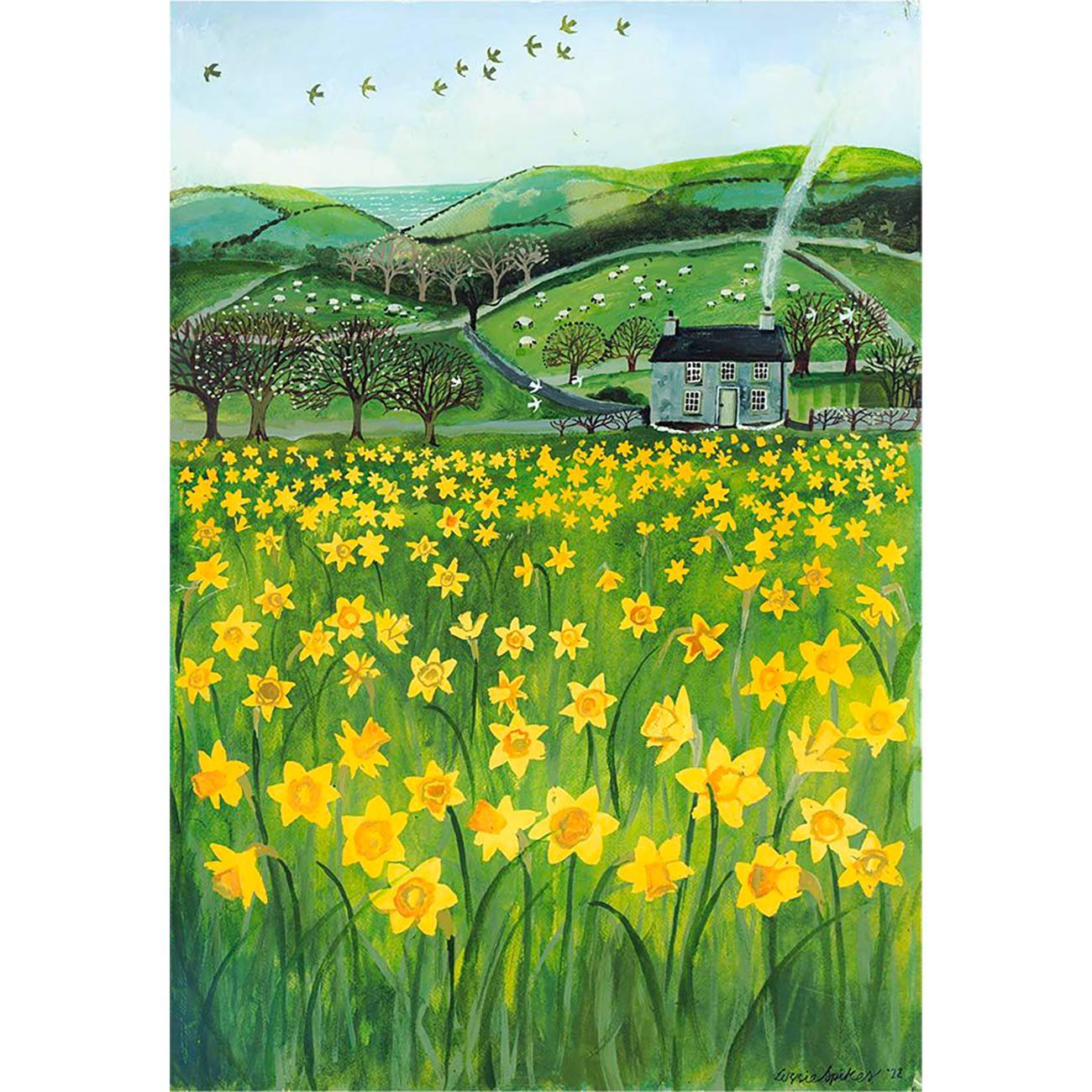 Tea Towel - Daffodil Field