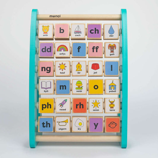 Alphabet Abacus - Wooden - Welsh Language