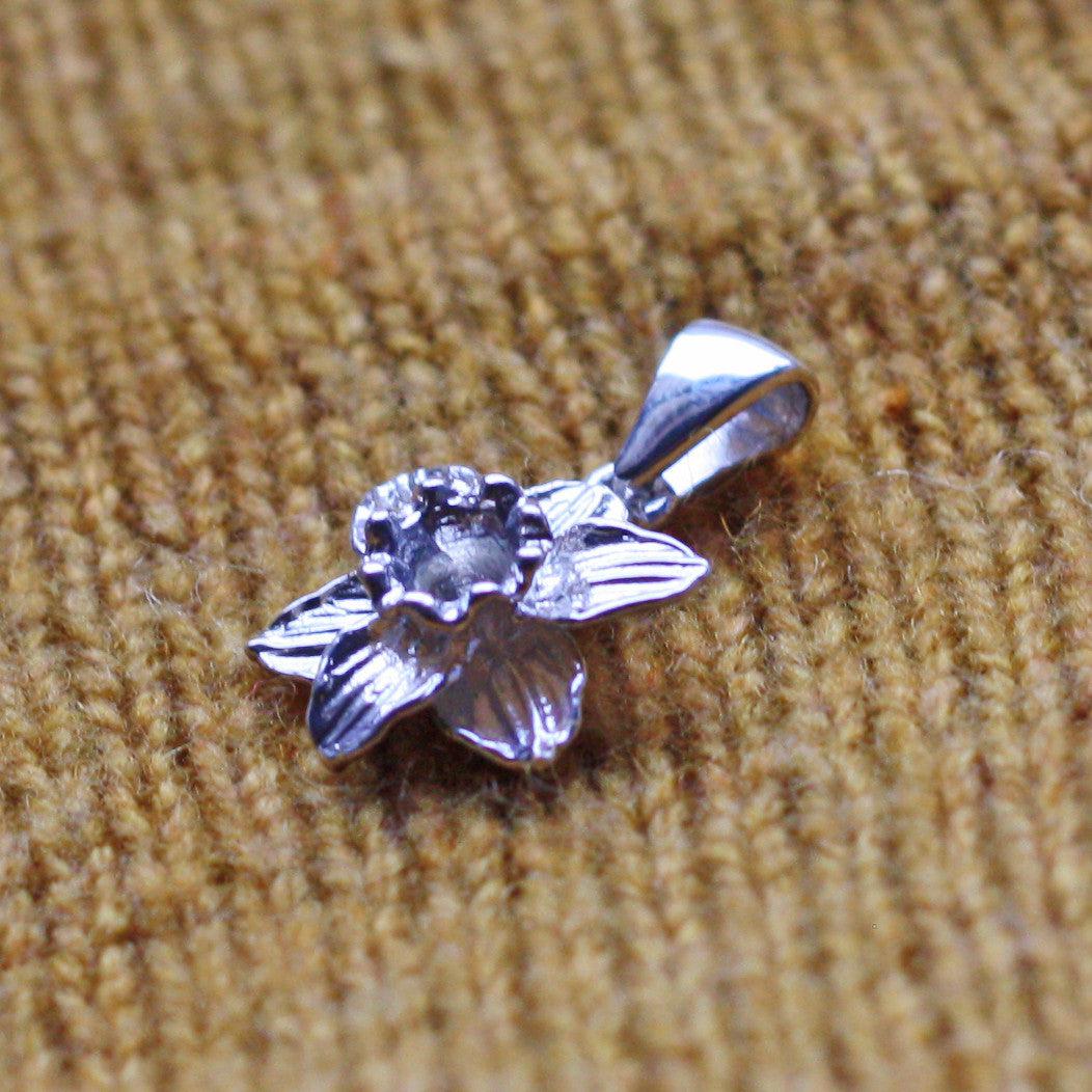 Pendant / Charm - Welsh Daffodil - Sterling Silver