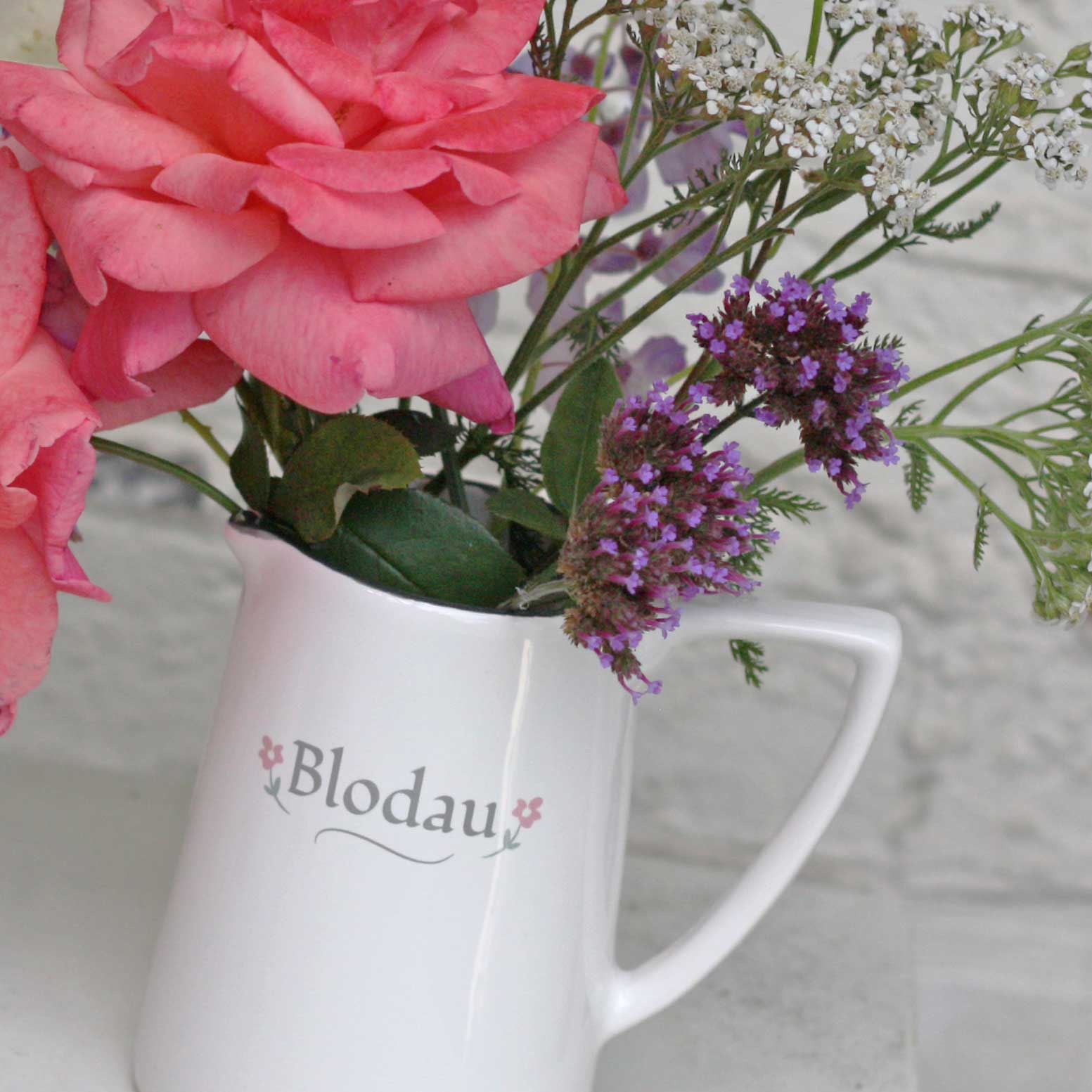 Jug / Vase - Flowers - Blodau - Small-The Welsh Gift Shop