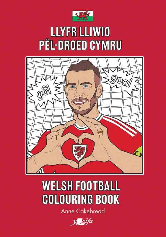 Llyfr Lliwio Pêl-droed Cymru - Welsh Football Colouring Book