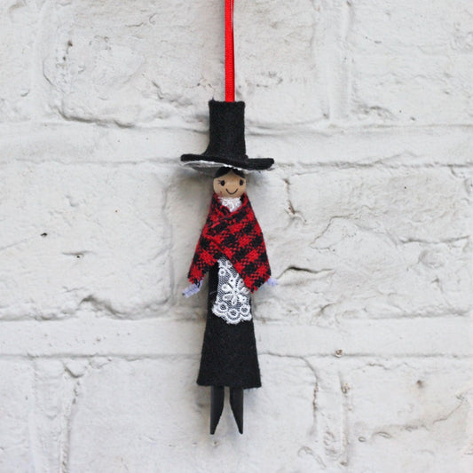 Peg Doll - Welsh Lady - Handmade in Wales