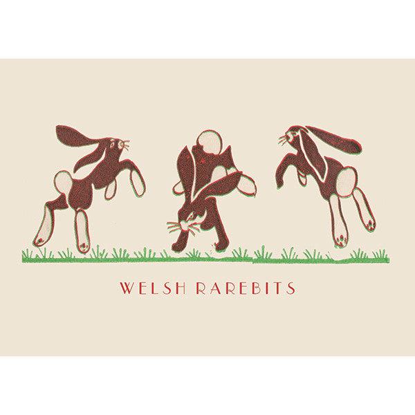 Card - Welsh Rarebits / Rabbits-Card-The Welsh Gift Shop