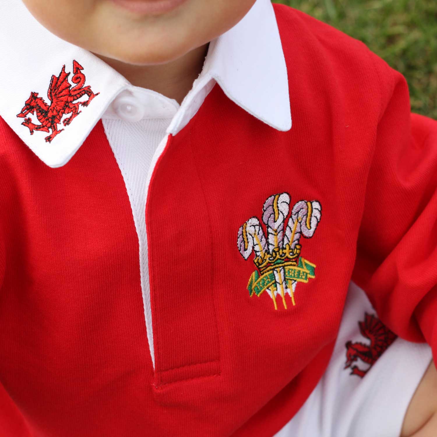 Welsh Rugby Shirt Top - Traditional Long Sleeve - Baby