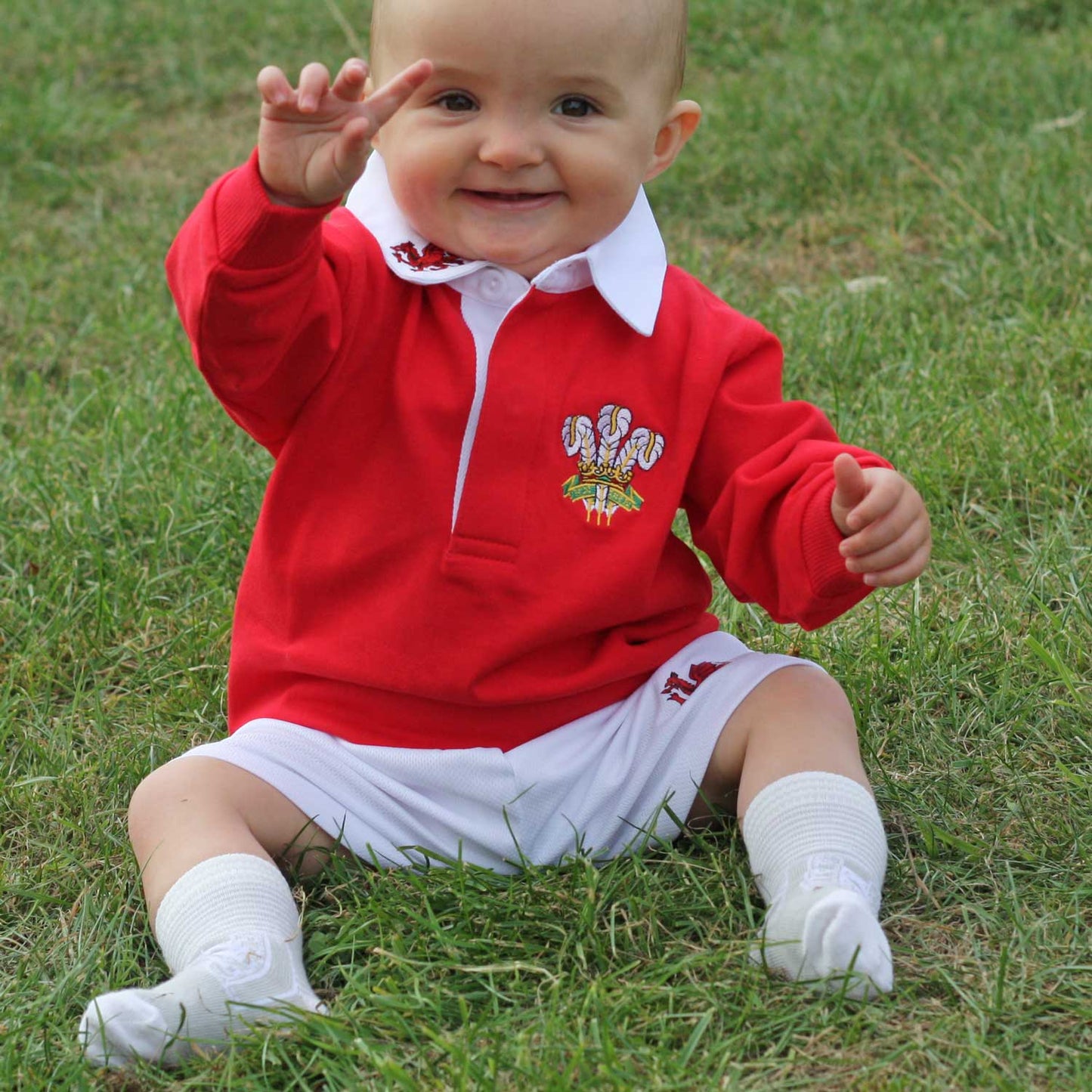 Welsh Rugby Shirt Top - Traditional Long Sleeve - Baby