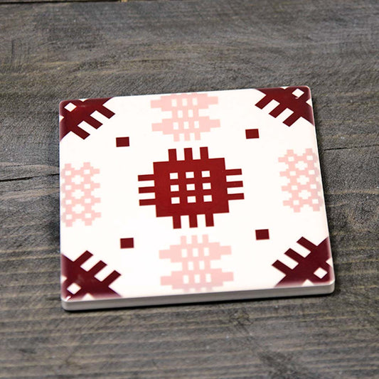 Coaster - Ceramic - Welsh Tapestry - Pink