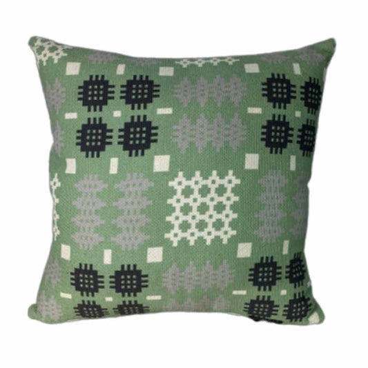 Cushion - Welsh Tapestry Print - Green