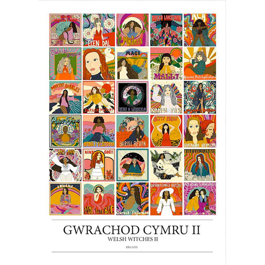 Poster Print - Gwrachod Cymru - Welsh Witches II - A2